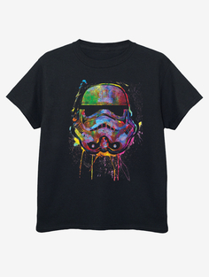 Детская черная футболка NW2 Star Wars Paint Splats Helmet George., черный