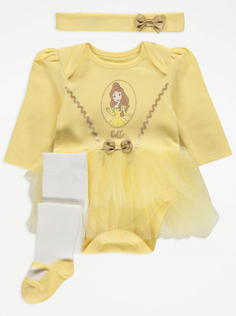 Костюм Disney Belle Bodysuit с колготками и повязкой на голову George.