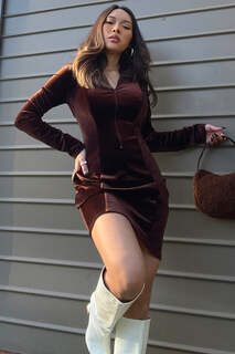Мини платье Fashion Nova AD5469FN, коричневый