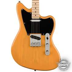 Fender Squier Paranormal Offset Telecaster, кленовый гриф, черная накладка, цвет ириски