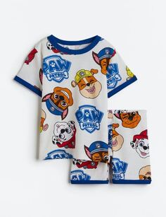 Пижамный комплект с принтом щенячий патруль H&amp;M Paw Patrol Print, белый H&M