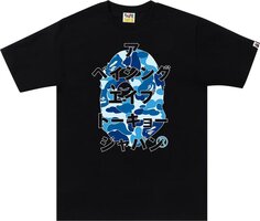 Футболка BAPE ABC Camo Japanese Letters Tee &apos;Black/Blue&apos;, черный