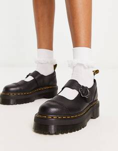 Черные туфли Мэри Джейн с цветочным принтом Dr Martens Addina