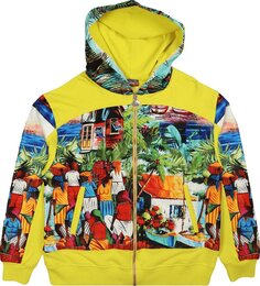 Худи Just Don Island Market Zip Up Hoodie &apos;Yellow/Multicolor&apos;, желтый