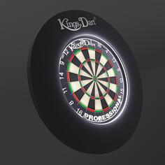 Kings Dart Dartboard Set Vision LED, черный, профессиональный HD, черный