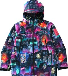 Худи BAPE Neon Tokyo Hoodie Jacket &apos;Black&apos;, черный