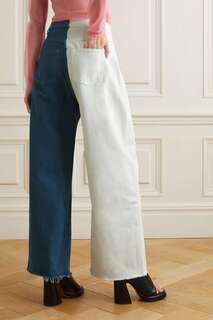MARQUES&apos; ALMEIDA Двухцветные органические джинсы-бойфренды с высокой посадкой, деним