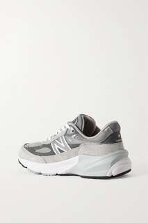 NEW BALANCE Кроссовки Made in USA 990V6 из замши, кожи и сетки, серый