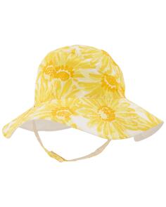 Детская двусторонняя шляпа от солнца с подсолнухами Carter&apos;s, белый/желтый Carters