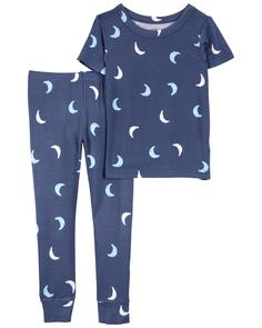 Детские пижамы Moon LENZING ECOVERO из двух предметов Carter&apos;s, темно-синий Carters
