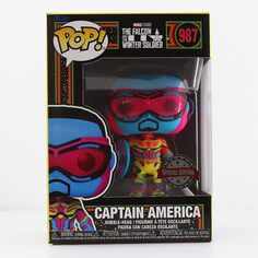 Фигурка Funko Pop! Marvel Black Light Vinyl Figure Collection MCU Glow Toy (Captain America (Sam Wilson))
