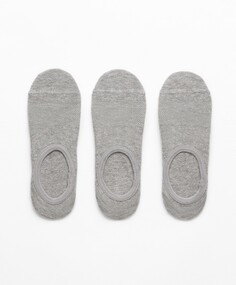 3 пары хлопчатобумажных спортивных носков OYSHO, серый