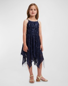 Многослойное платье Addy с пайетками для девочек, размеры 5–14 Bardot Junior