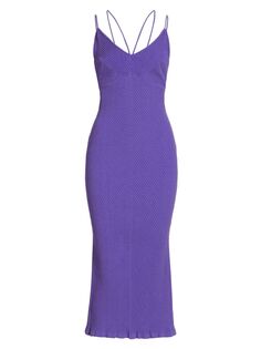 Эластичное платье миди Evelyn с ремешками AKNVAS, фиолетовый