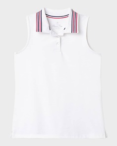 Теннисная рубашка-поло без рукавов Terra для девочек, размеры 2–12 Classic Prep Childrenswear