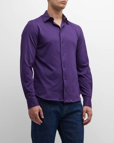 Мужская хлопковая спортивная рубашка Emporio Armani