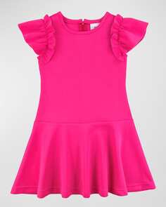 Платье с аквалангом для девочки цвета фуксии с рюшами, размер 7–12 Florence Eiseman