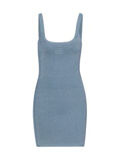 Мини-платье Shimmer Tank с логотипом alexanderwang.t, синий
