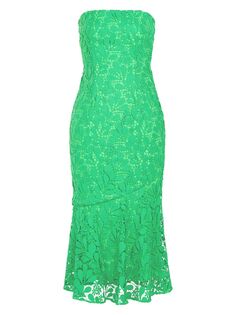 Кружевное платье без бретелек Amabella AMUR, зеленый