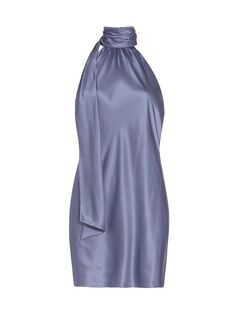 Атласное мини-платье Dinah с лямкой на шее Cinq à Sept