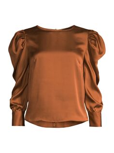 Блузка с пышными рукавами в стиле рустик-шик Donna Karan New York