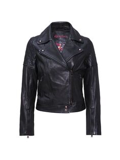 Мотоциклетная куртка из кожи наппа Monroe Robert Graham, черный