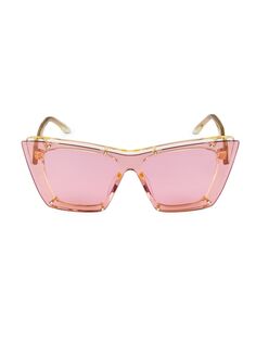 Солнцезащитные очки «кошачий глаз» с заклепками 99 мм Alexander McQueen, желтый