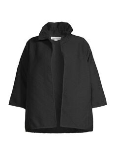Куртка Sunset Vista с текстурой в горошек Caroline Rose, Plus Size, черный