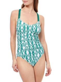 Слитный купальник с принтом Iota Gottex Swimwear, белый