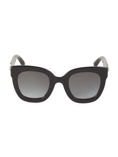 Квадратные солнцезащитные очки 49 мм Gucci, черный