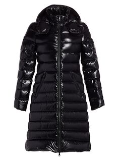 Длинный пуховик Moka Moncler, черный