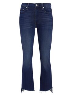 Укороченные расклешенные джинсы The Insider Mother, синий