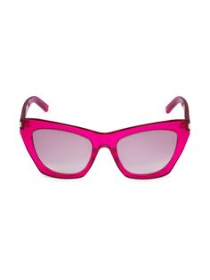 Солнцезащитные очки &quot;кошачий глаз&quot; Kate 55 мм Saint Laurent, розовый