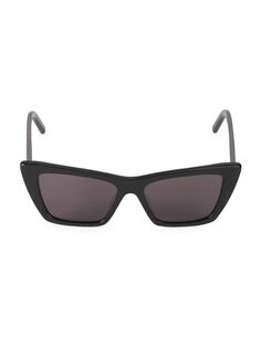 Солнцезащитные очки «кошачий глаз» Mica 53MM Saint Laurent, черный