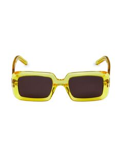 Прямоугольные солнцезащитные очки Sunrise 52 мм Saint Laurent, желтый