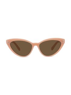 Солнцезащитные очки «кошачий глаз» 55 мм Stella McCartney, коричневый