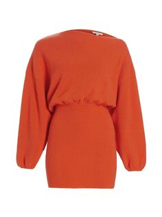 Трикотажное мини-платье с открытыми плечами The Sei, оранжевый
