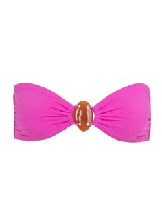 Бикини-топ Kim Stone Bandeau ViX by Paula Hermanny, розовый