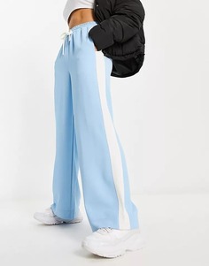 Брюки ASOS DESIGN With Contrast Panel, голубой