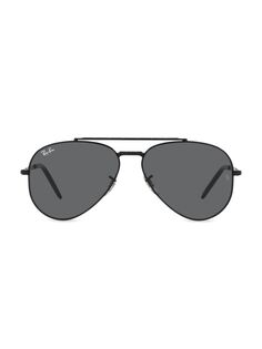 RB3625 58MM Солнцезащитные очки-авиаторы Ray-Ban, черный
