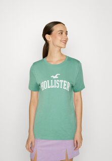 Футболка с принтом Hollister Co., зеленый