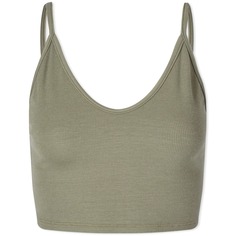 Топ Joah Brown Strappy Crop Tank, хаки