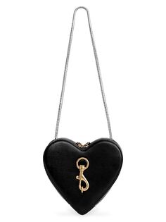 Кожаная сумка через плечо в форме сердца Rebecca Minkoff, черный