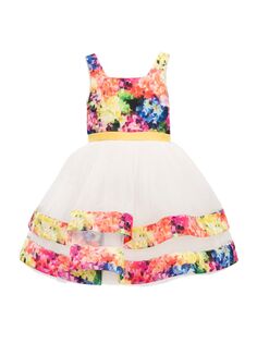 Платье Chiquita для маленьких девочек, для маленьких девочек, для девочек Tulleen, белый