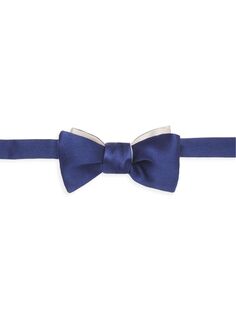Двусторонний атласный галстук-бабочка Paul Stuart, синий