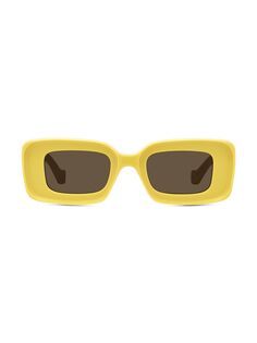 Прямоугольные солнцезащитные очки 46 мм Loewe, желтый