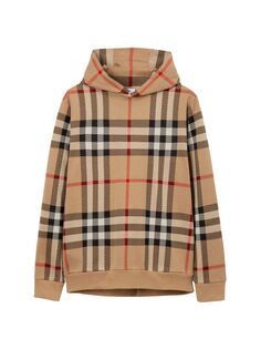 Худи в клетку Ferryton Burberry, бежевый