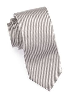 Ребристый шелковый галстук Paul Stuart, серый
