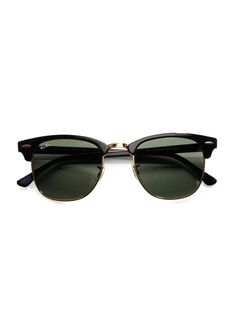 Классические солнцезащитные очки Clubmaster RB3016 51 мм Ray-Ban, черный