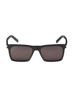 Прямоугольные солнцезащитные очки из ацетата New Wave 54 мм Saint Laurent, черный